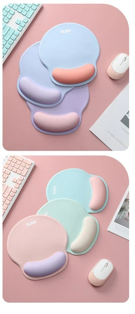 Фото - Коврик для мыши BUBM с подушкой под запястье Синий+фиолетовый круглый