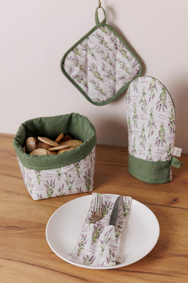 Фото - Чохол для столових приборів Прованс Суцвіття лаванди 24х10 см (043235)