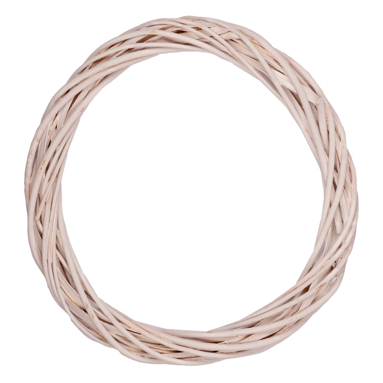 Вінок декоративний ротанг YES! Fun білий 25 см (974266)