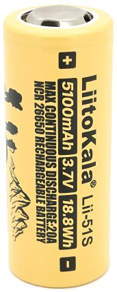 Аккумулятор тип 26650 LiitoKala Lii-50A 5000mah (Lii-51S-JT)