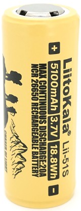 Аккумулятор тип 26650 LiitoKala Lii-50A 5000mah (Lii-51S-PSB)