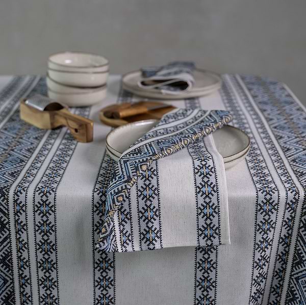 Фото - Салфетка для сервировки Едельвіка Кузьма 2 шт. голубой 46х46 см (469-25/00)