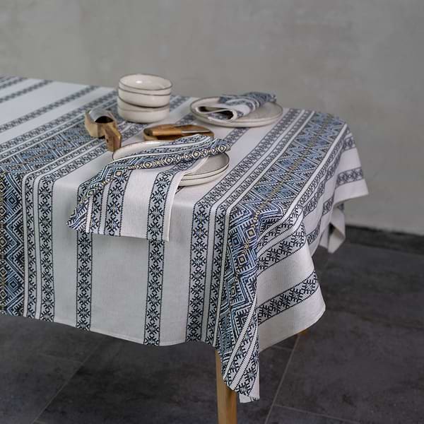 Фото - Салфетка для сервировки Едельвіка Кузьма 2 шт. голубой 46х46 см (469-25/00)