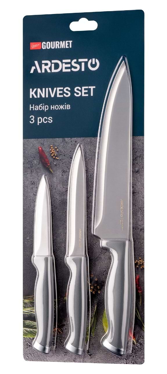Фото - Набір ножів Ardesto Gemini Gourmet 3 пр. (AR2103GR)