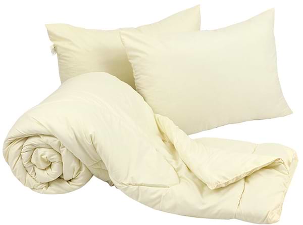 Фото - Уцінка - Набір ковдра двоспальна + 2 подушки Руно 172х205 + 50х70 (172.52СЛБ_Молочний)