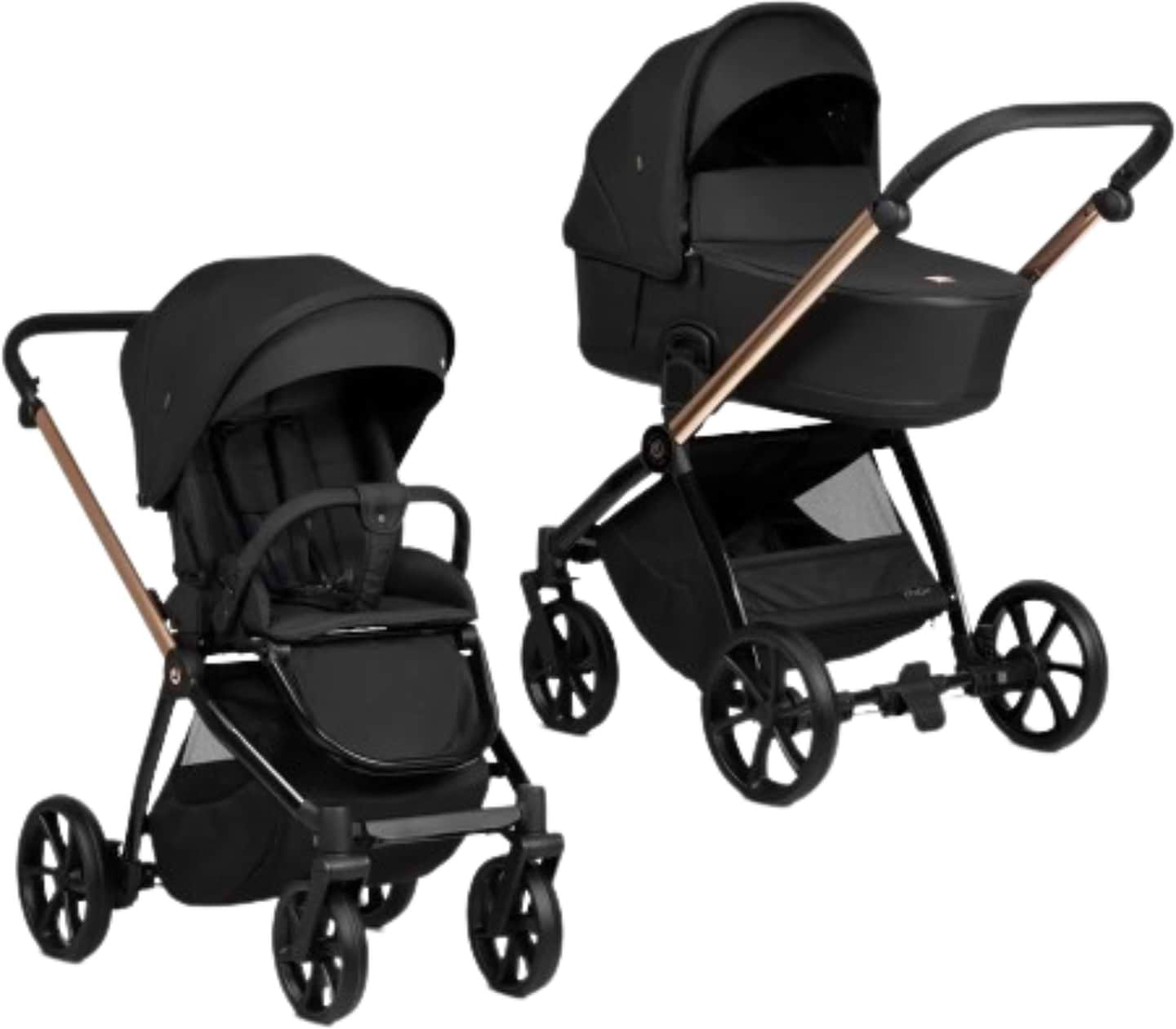 Коляска универсальная 2 в 1 Tutis Mio 3 Plus BLACK EDITION Rose Gold