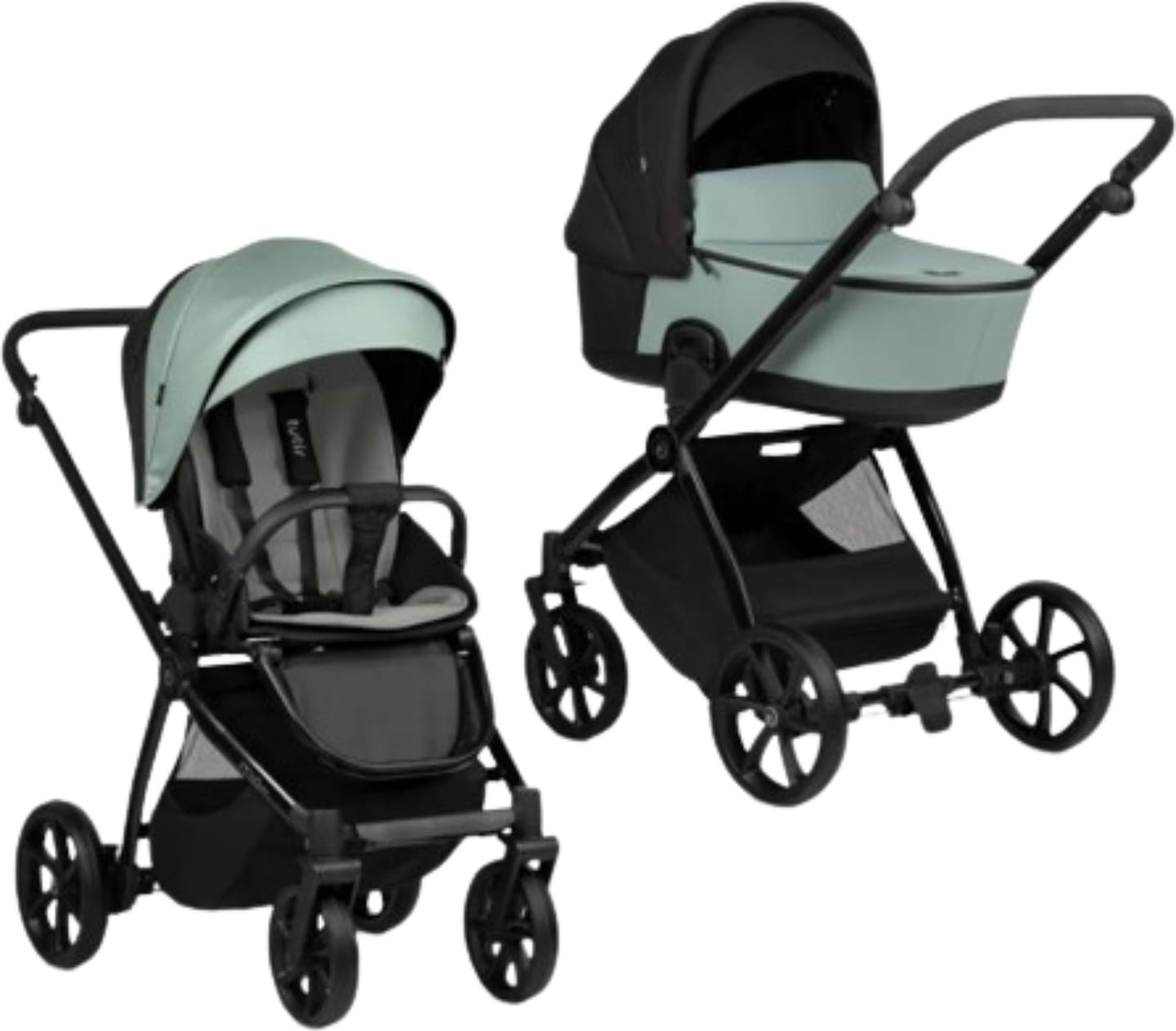 Коляска універсальна 2 в 1 Tutis Mio 3 Plus LEATHER Sage