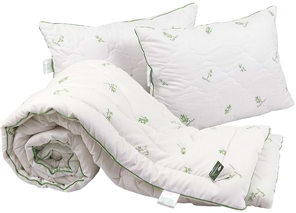 Фото - Набір ковдра євро + 2 подушки Руно 200х220 + 50х70 (925.52_Bamboo Style)