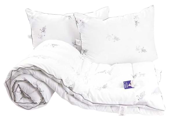 Фото - Набір ковдра євро + 2 подушки Руно 200х220 + 50х70 (925.52_Silver Swan)