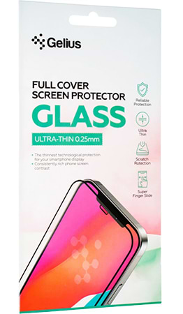 Защитное стекло для смартфона Gelius Full Cover Ultra-Thin 0.25mm for iPhone 15 Pro Black (94666)