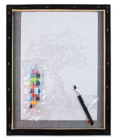 Фото - Картина за номерами Strateg Лисиця в ніжних квітках 40х50 см (AH1006)