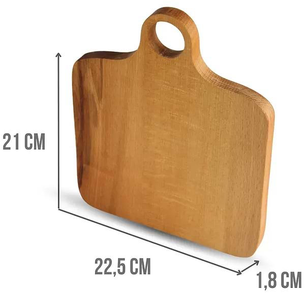 Фото - Доска разделочная Brizoll D011 Бук NATA 225х21х18 см, с ручкой