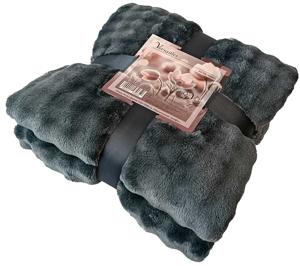 Фото - Плед полуторний Versailles Рельєфний 150х200 см Насичений графіт (VS-PR-3000G)