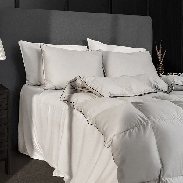 Фото - Ковдра зимова полуторна MirSon 100% пух Сатин-Преміум пухотримаючий № 066 "Silver Cloud" 155х215 (2200009348679)