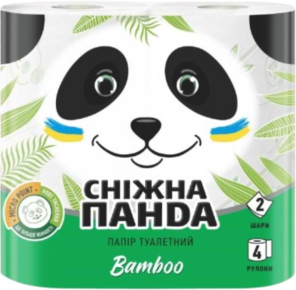 Фото - Туалетная бумага Сніжна панда Бамбук 2сл, 4 шт. Фото - Туалетная бумага Сніжна панда Бамбук 2сл, 4 шт.