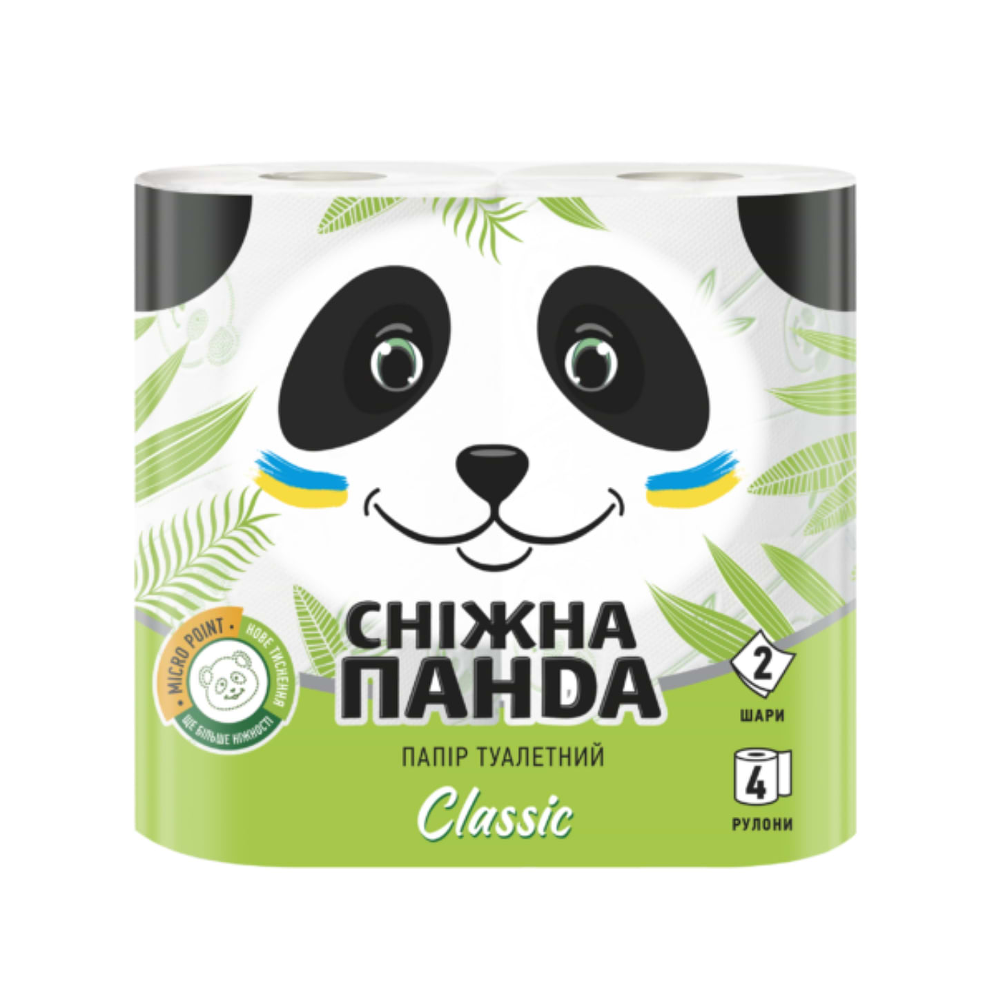 Туалетная бумага Сніжна панда Классик 2сл, 4 шт.