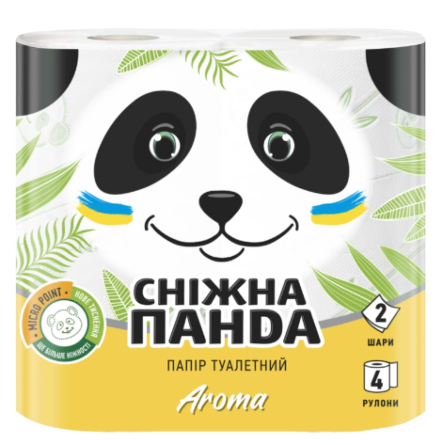 Туалетний папір Сніжна панда Арома 2сл, 4 шт.