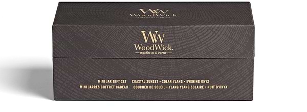 Фото - Набір свічок Woodwick mini Coastal Sunset, Evening Onyx, Solar Ylang (1727429E)