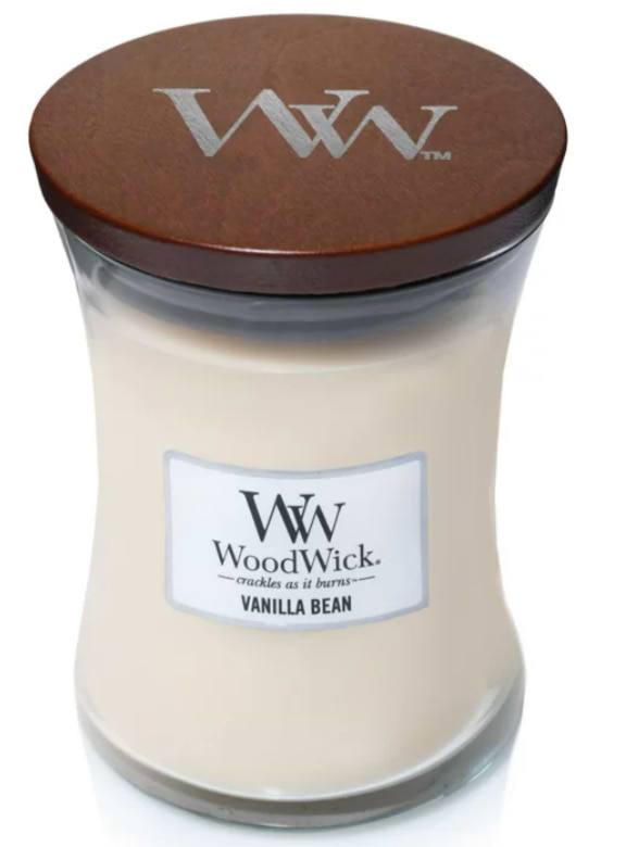 Свеча стекло Woodwick Medium Vanilla Bean (Ванильные бобы) 275г (92112E) - Фото 1