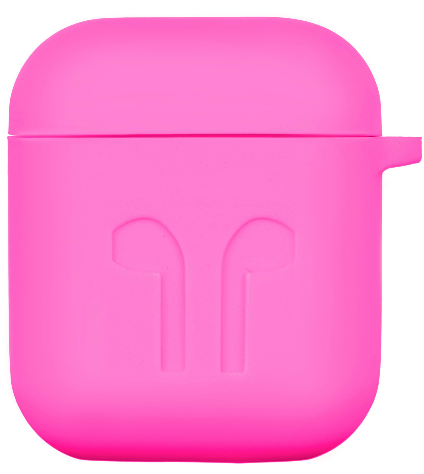 Чехол для наушников 2E Apple AirPods, Pure Color Silicone Imprint 1.5mm, Fuchsia (2E-AIR-PODS-IBSI-1.5-FK)