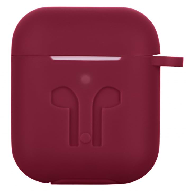 Чохол для навушників 2E for Apple AirPods Pure Color Silicone Imprint 3.0mm Marsala (2E-AIR-PODS-IBPCSI-3-M)