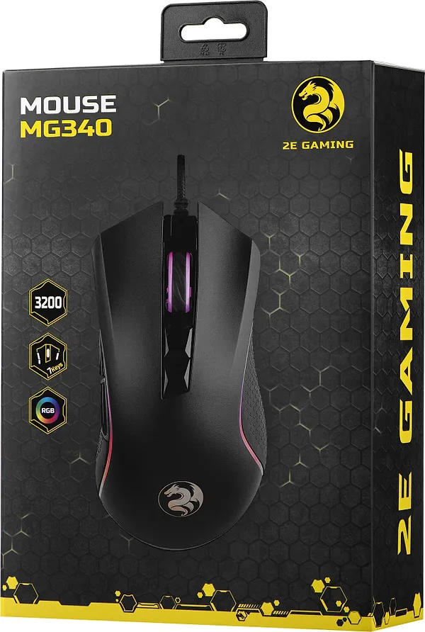 Фото - Мышь проводная игровая 2E Gaming MG340 RGB USB Black (2E-MG340UB)