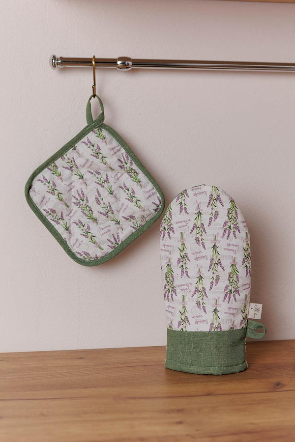 Фото - Прихватка-рукавица Прованс Соцветия лаванды 30х18 см (043209)