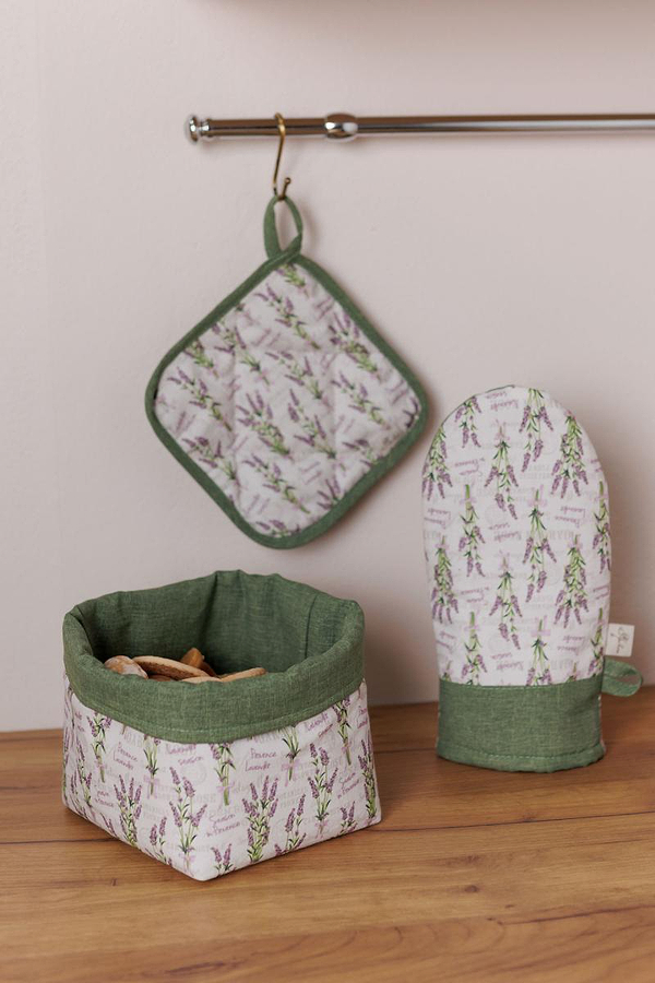 Фото - Прихватка-рукавица Прованс Соцветия лаванды 30х18 см (043209)