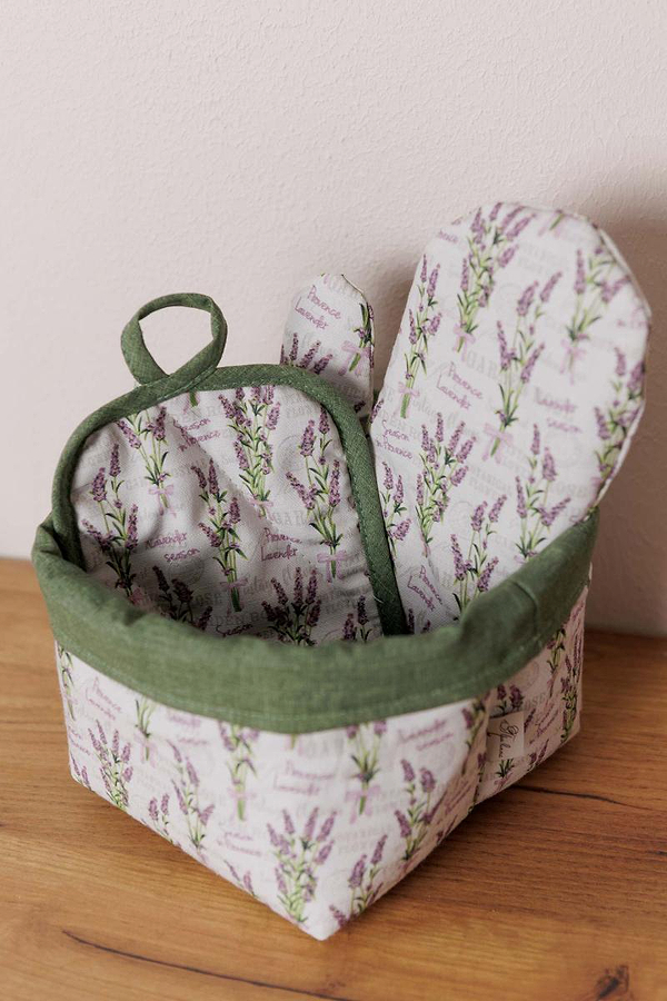 Фото - Прихватка-рукавица Прованс Соцветия лаванды 30х18 см (043209)