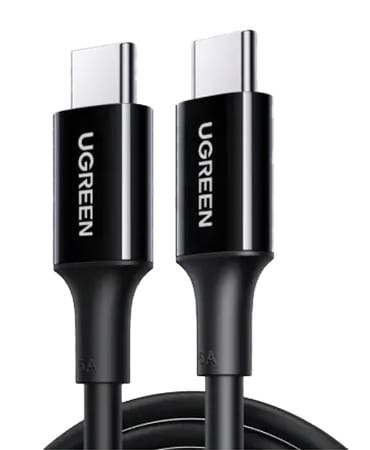 Кабель синхронізації даних UGREEN US300 Type C 2.0 Male To Type C 2.0 Male 5A Data  1.5m Black (20528)