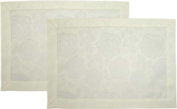 Фото - Набір серветок під чашку Едельвіка Камелія молочний крем 30х40 см 2 шт. (421-23/00)