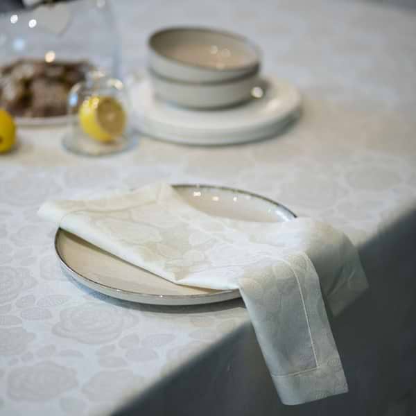 Фото - Набір серветок під чашку Едельвіка Камелія молочний крем 30х40 см 2 шт. (421-23/00)