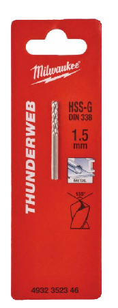 Сверло Milwaukee THUNDERWEB HSS-G DIN338 1,5 x 40 мм 2 шт. (4932352346)