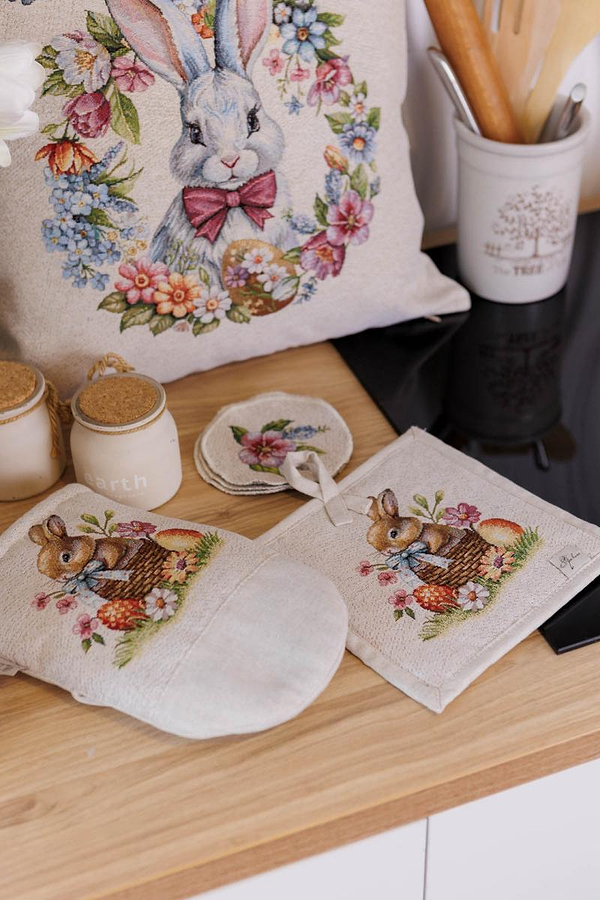 Фото - Прихватка-рукавица Прованс Пасхальная Соцветие 32х16 см (044162)