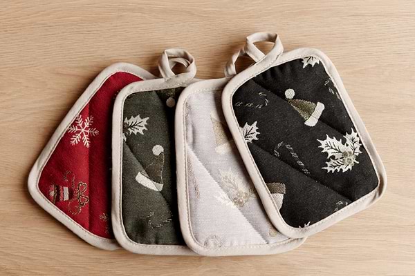 Фото - Набор прихваток Прованс Колокольчики на красном 32х20 см (038517)