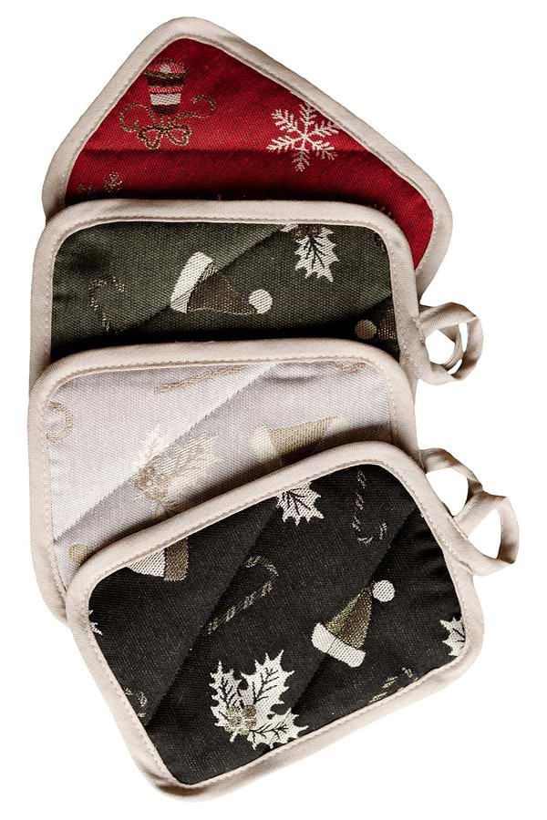 Фото - Набор прихваток Прованс Колокольчики на красном 32х20 см (038517)