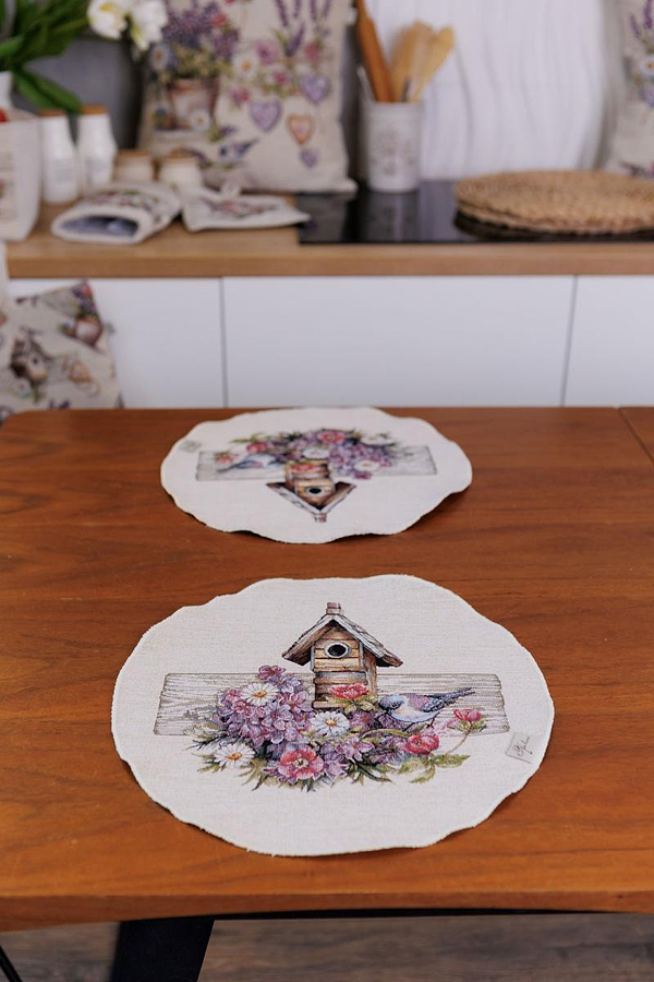 Фото - Серветка для сервірування Прованс Лавандовий садок 35 см (044186)