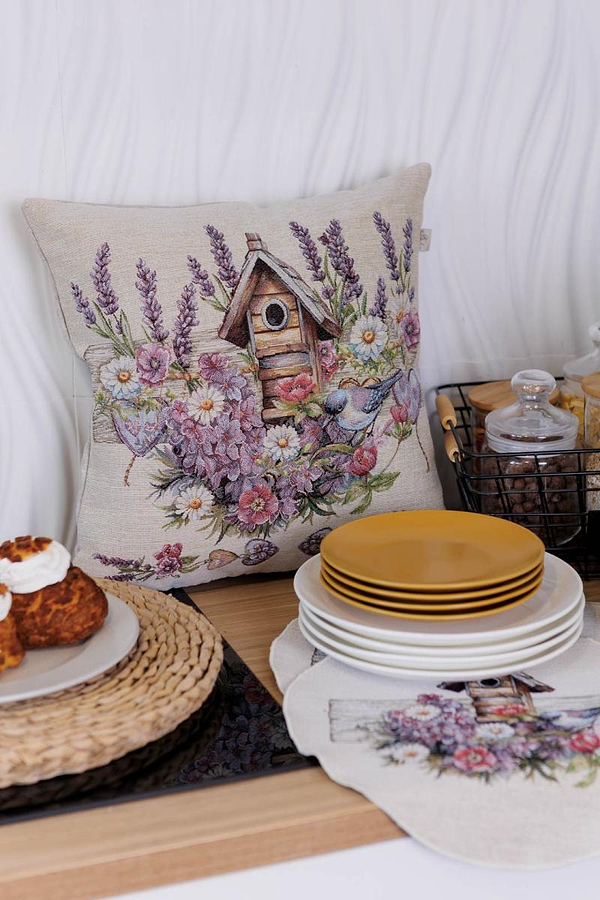 Фото - Серветка для сервірування Прованс Лавандовий садок 35 см (044186)