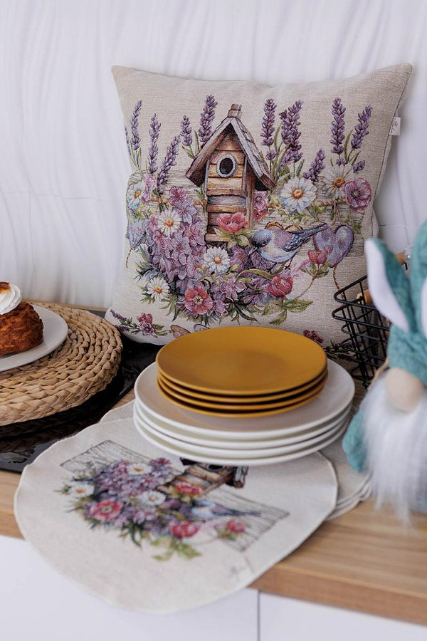 Фото - Серветка для сервірування Прованс Лавандовий садок 35 см (044186)