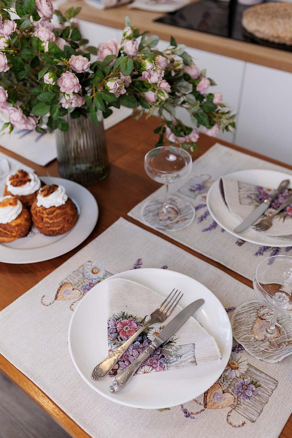 Фото - Серветка для сервірування Прованс Лавандовий садок 35 см (044186)