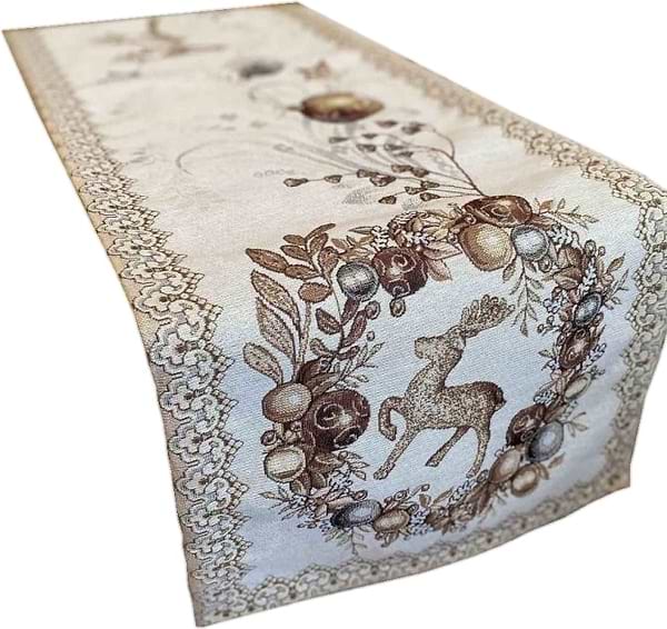 Фото - Скатертина раннер Прованс Золоті свята 35х100 (016188)