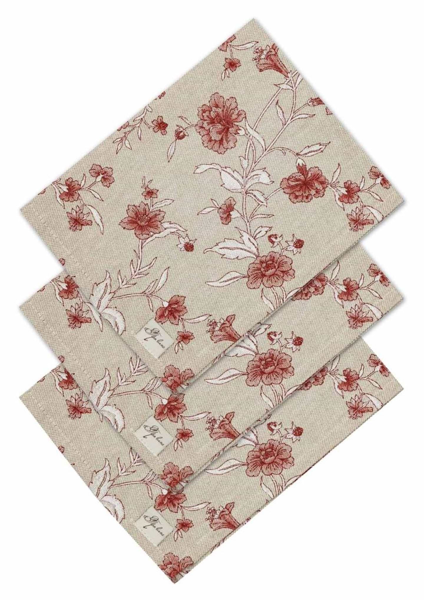Серветка для сервірування Прованс набір Квіти бордо 35х45 см (035082)