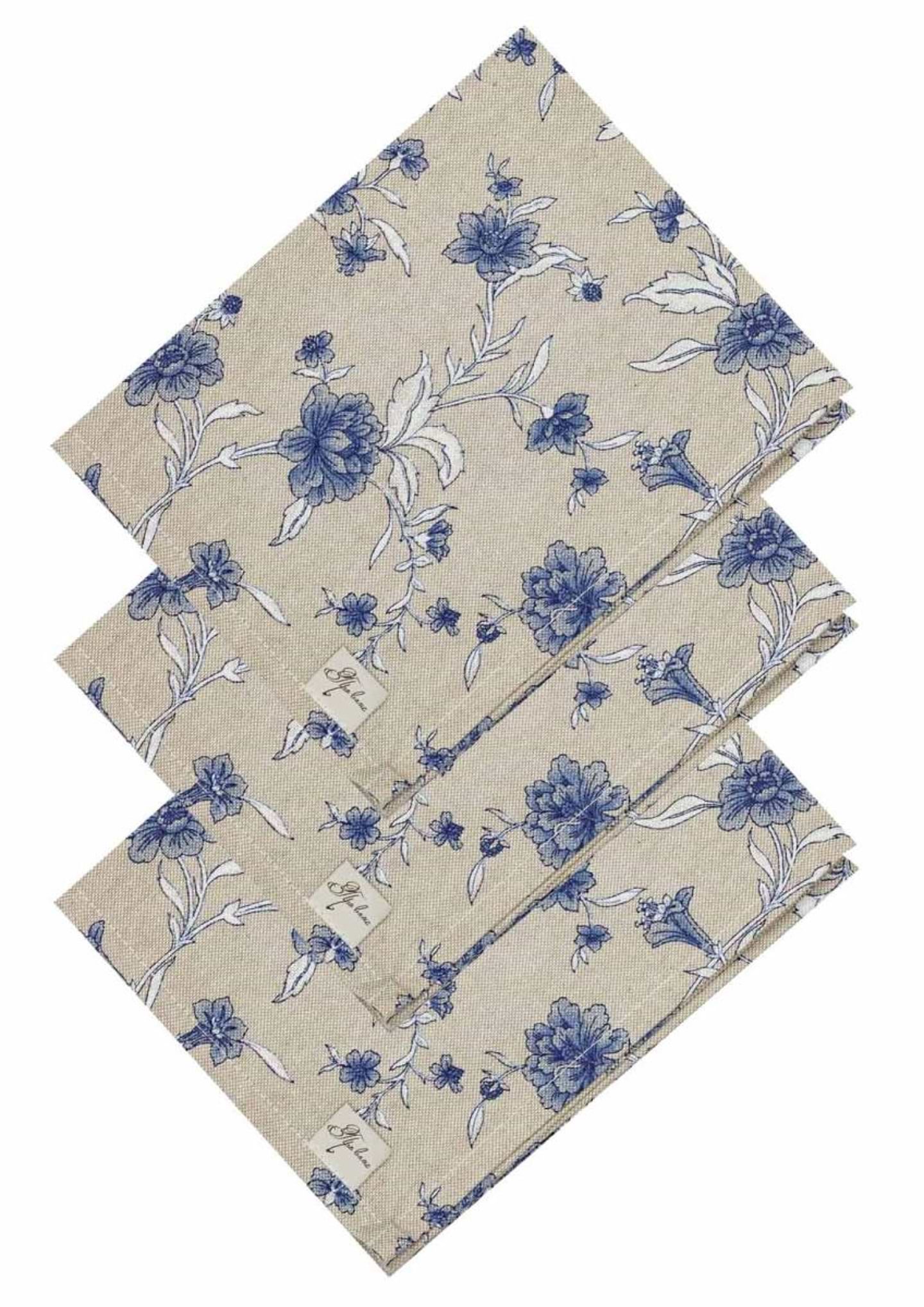 Серветка для сервірування Прованс набір Квіти сині 35х45 см (035085)