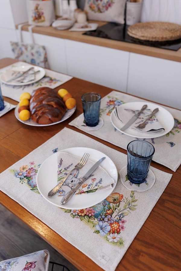 Фото - Салфетка для сервировки Прованс Пасхальная гобеленовая Соцветие 35х45 см (044132)