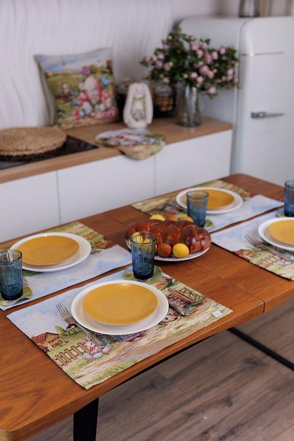 Фото - Серветка для сервірування Прованс Великодня гобеленова Настрій 35х45 см (044146)