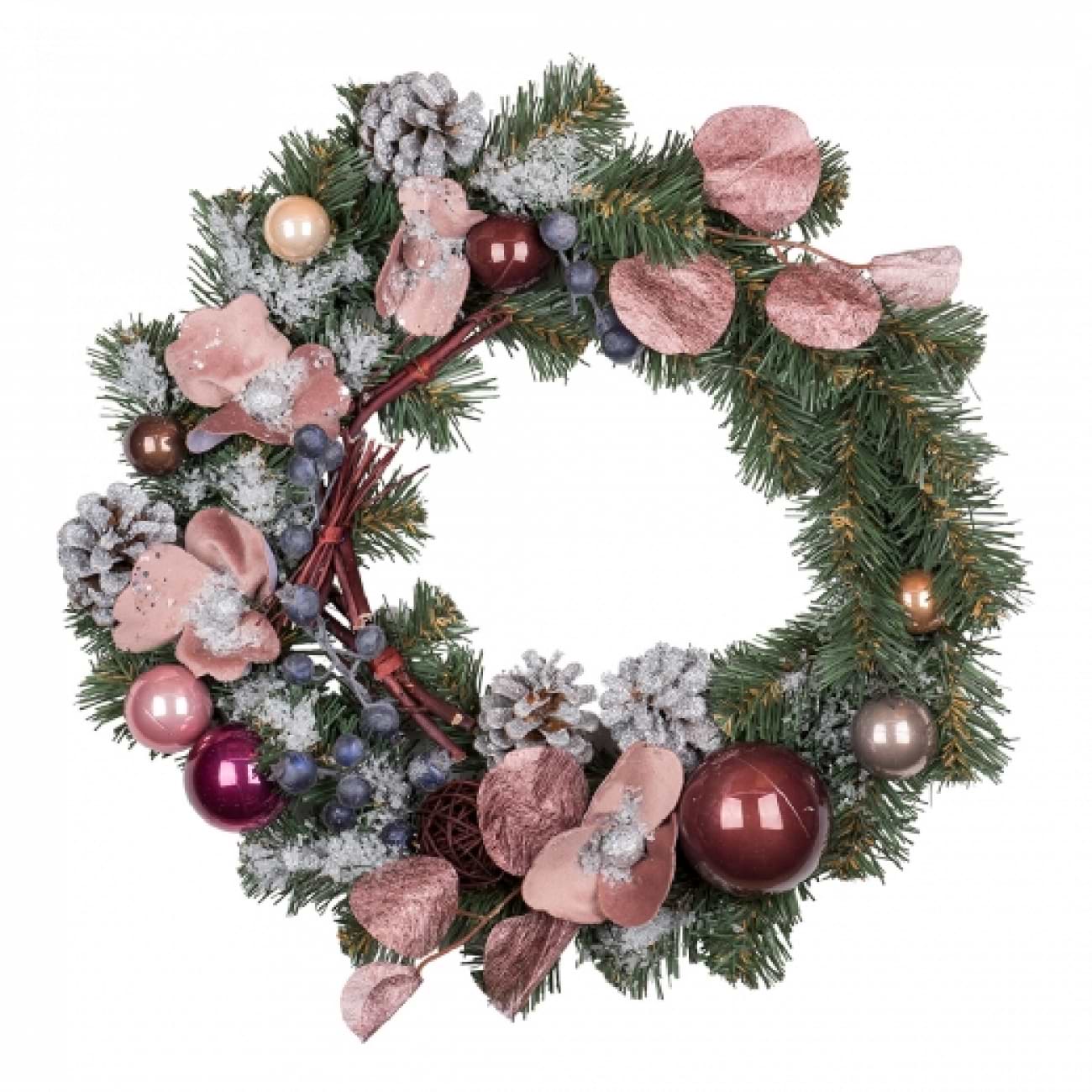 Вінок штучний YES! Fun Камелія 35 см прикрашений (904444)