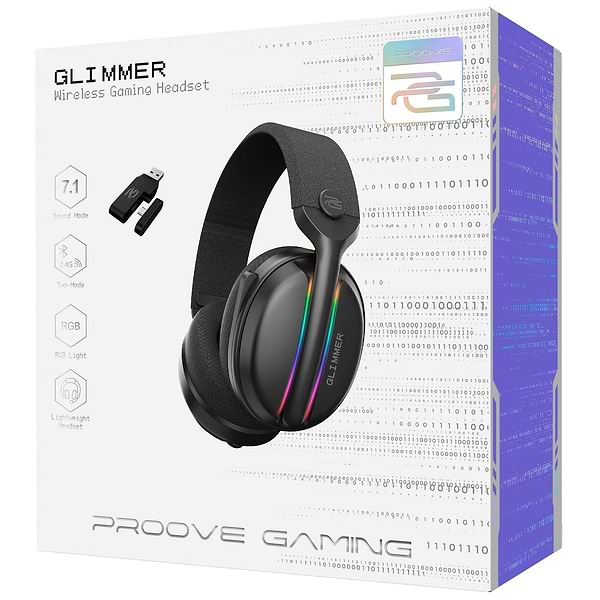 Фото - Гарнитура беспроводная игровая Proove Gaming Glimmer (APP) Black/Purple (WHGL00022016)