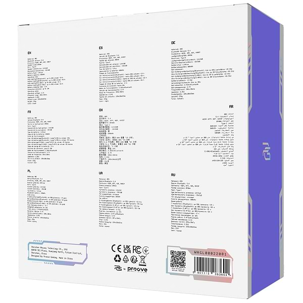 Фото - Гарнитура беспроводная игровая Proove Gaming Glimmer (APP) Black/Purple (WHGL00022016)