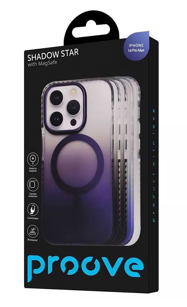Фото - Чохол для смартфону Proove Shadow Star Case with Magnetic Ring iPhone 16 Pro Blue (PCSSIP16P012)