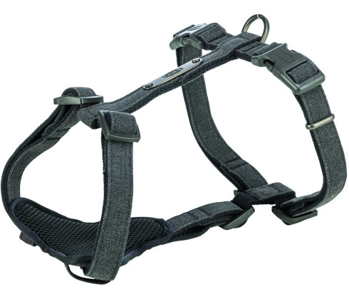 Шлея для собак Trixie CityStyle H-harness хлопок L–XL 75–120 см 25 мм черный (4053032682665)